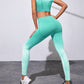 Women's Gradient Tie-Dye Seamless Yoga Set - Two-Piece Athletic Wear